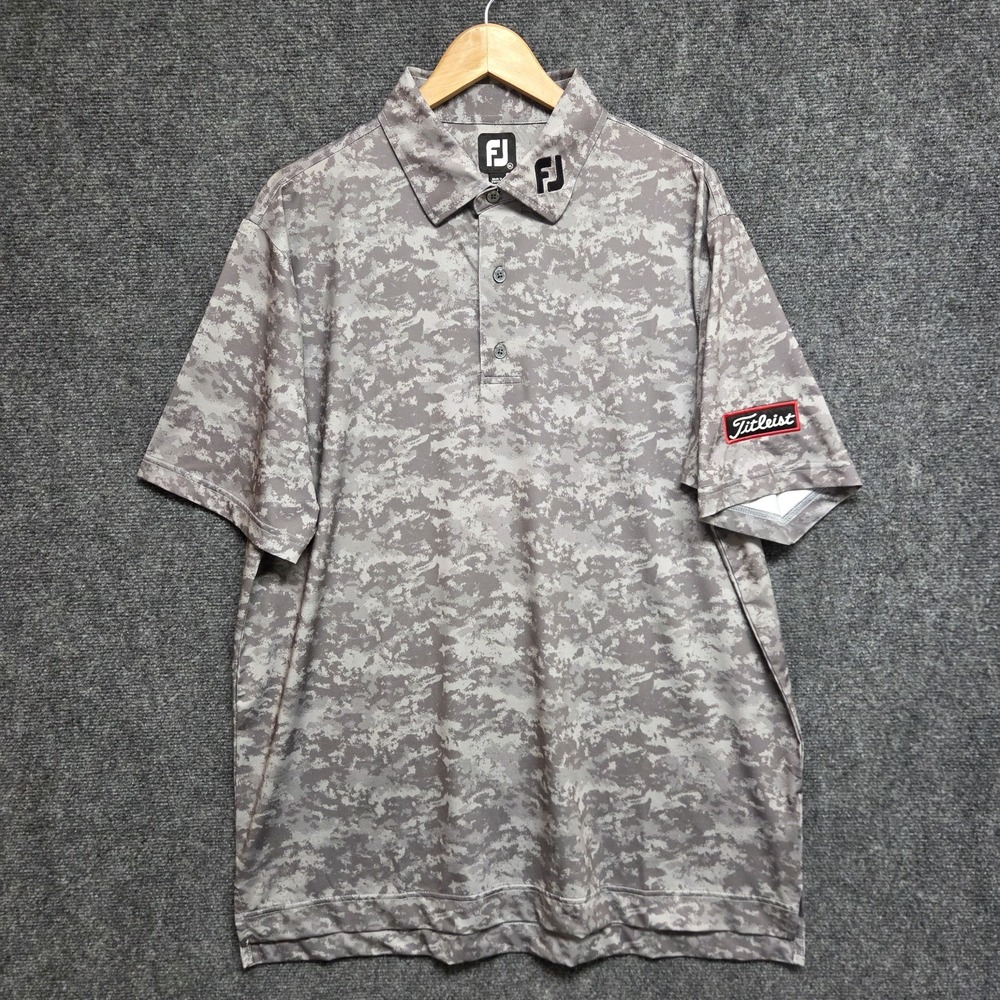 Footjoy Shirt Mens XL Titleist Performance Tour Issued Camo Golf Polo FLAW
